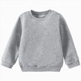 thumbnail image 1 of Gerichy Kids Cotton Sweatshirt Solid Color Basic Thin Long Sleeve Crewneck Pullover for Toddler Boys Girls 2T-10T, 1 of 7