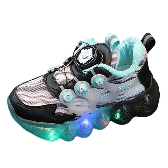 Gerichy Light Up Shoes for Boys Girls Toddler LED Flashing Sneakers Breathable Sport Walking Shoes for Kids Sneakers for Girls Boys Toddler Shoes Light On LED Baby Shoes Casual Children Sport Shoes