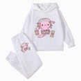 thumbnail image 1 of Gerichy Little Girls 2 Piece Outfit Cartoon Graphic Hoodie + Elastic Waist Long Pants Set Fall Winter Fashion Clothing 2T-7T, 1 of 4
