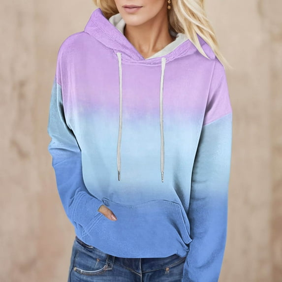 Gerichy Long Sleeve Shirts for Women Comfy Hoodies for Womens Crew Ncek Sweatshirt Long Sleeve Drawstring Tunic Shirts Casual Pullovers Top Long Sleeve Shirts for Women