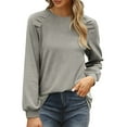 thumbnail image 1 of Gerichy Long Sleeve Shirts for Women Fall Sweatshirts for Women Crewneck Puff Sleeve Tops Fashion Shirts Long Sleeve Shirts for Women, 1 of 4