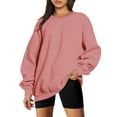thumbnail image 1 of Gerichy Long Sleeve Tops for Women Women's Oversized Fall Winter Sweatshirts Long Sleeve Crew Neck Casual Solid Color Pullover Tops Shirts, 1 of 3