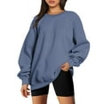 thumbnail image 1 of Gerichy Long Sleeve Tops for Women Women's Oversized Fall Winter Sweatshirts Long Sleeve Crew Neck Casual Solid Color Pullover Tops Shirts, 1 of 3