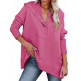 thumbnail image 1 of Gerichy Long Sleeve Tops for Women Womens Fashion Hoodies Sweatshirts Casual Long Sleeve Button Up Hooded Tops, 1 of 4