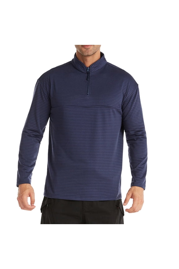 Mens Fleece Training Warm Underwear Outdoor Sports Cycling Jacket Base Coat Kindness Sweatshirts for Men Navy,M