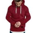 thumbnail image 1 of Gerichy Mens Long Sleeve Hoodies Sweatshirt Hoody Jacket Pullover Hooded Jumper Top Red,L, 1 of 4