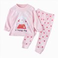 thumbnail image 1 of Gerichy Pajamas for Baby Girls Soft Cotton Long Sleeve T-shirt and Pants Sleepwear Toddler Cute Cartoon Pattern Pj Set 3M-4T, 1 of 4