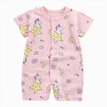 thumbnail image 1 of Gerichy Romper, Baby Boy Girl Solid Breathable Cotton Jumpsuit Summer Clothes 0 3 6 12 18 24 Months Boys Girls Round Neck Short Sleeve Rompers, 1 of 4