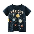 thumbnail image 1 of Gerichy Shirts for Boys Boys Tshirt Toddler Kids Baby Boys Girls Letter Galaxy Print Short Sleeve Crewneck T Shirts Tops Tee Clothes For Children, 1 of 5