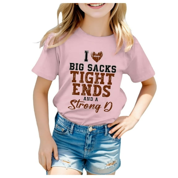 Gerichy Summer Short T-Shirts for Girls Casual Fit Basic Shirts For Teen Kids Girls Letter Prints Tops T Shirt Girls Graphic Short Sleeved Shirts for Girls