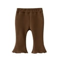 thumbnail image 1 of Gerichy Sweatpants for Baby Girls Warm Solid Cotton Christmas Gifts Kids Fall and Winter Clothes Children Kids Toddler Baby Girls Solid Ribbed Plaid Ruffled Pants Trousers Leggings, 1 of 3