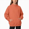 thumbnail image 1 of Gerichy Sweatshirts for Girls Long Sleeve Turtleneck Sweatshirt Loose Casual Pullover Tops Preppy Fall Winter Warm Clothes 3T-16T, 1 of 6