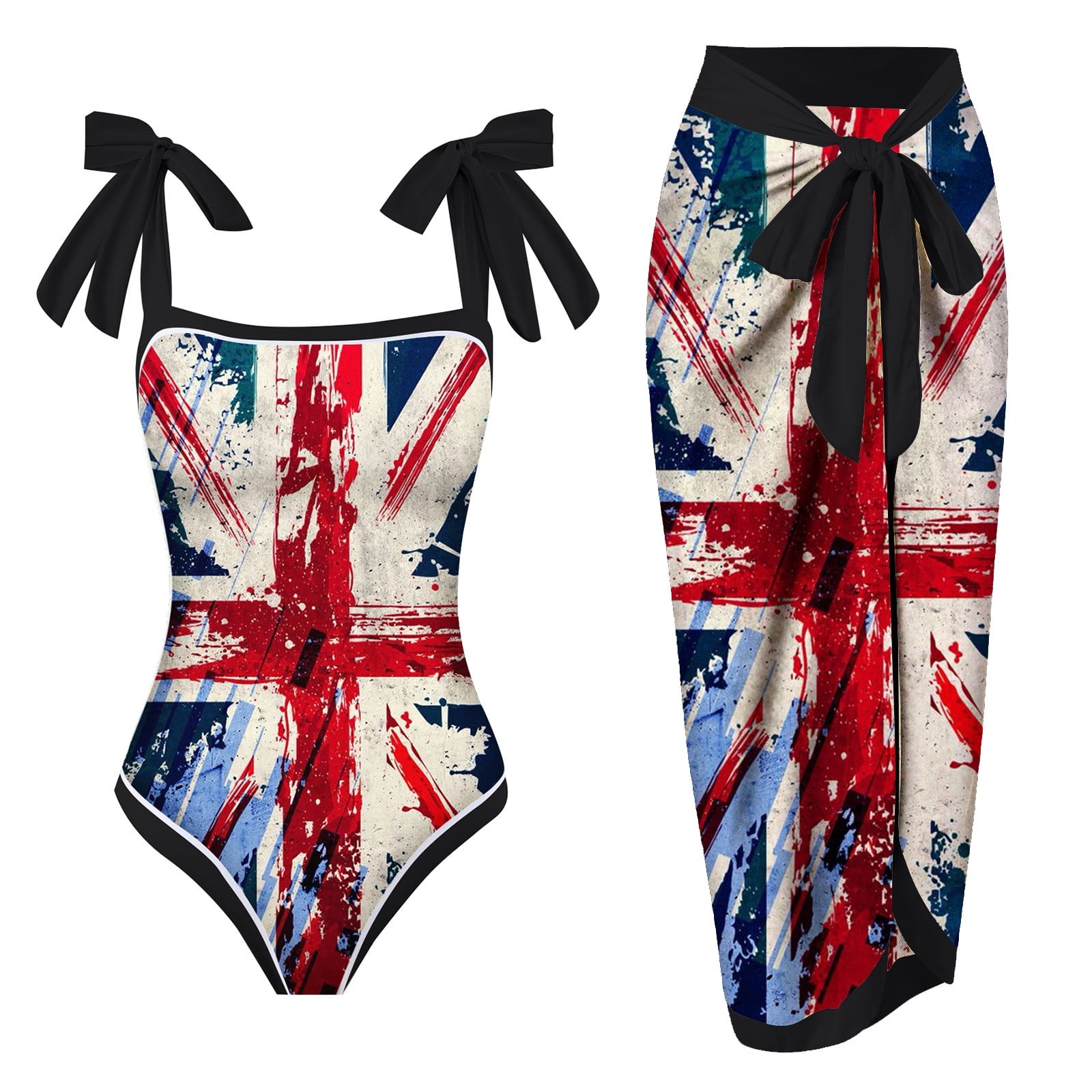 Gerichy Tankini Swimsuit for Women American Flag Plus Size Strappy Back