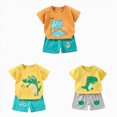 thumbnail image 1 of Gerichy Toddler Baby Boy Clothes 6 Pieces T-shirts and Shorts Cartoon Print Short Set 0 6 12 18 24 Months 2T 3T Summer Clothing Outfit, 1 of 7