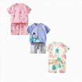 thumbnail image 1 of Gerichy Toddler Baby Boy Clothes Boys Summer Outfits 1t 2t 3t 4t 5t 6t Short Sleeve Dinosaur T-Shirt & Shorts Set 6Pcs, 1 of 7