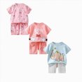 thumbnail image 1 of Gerichy Toddler Baby Boy Clothes Boys Summer Outfits 1t 2t 3t 4t 5t 6t Short Sleeve Dinosaur T-Shirt & Shorts Set 6Pcs, 1 of 7