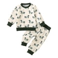 thumbnail image 1 of Gerichy Toddler Baby Boy Clothes Fall Winter Outfit, Baby Boy Toddler Clothes Embroidery Sweatshirt Print Top And Jogger Pants, 1 of 9