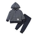 thumbnail image 1 of Gerichy Toddler Baby Boy Clothes Fall Winter Outfit, Baby Boys Girls Striped Cartoon Car Hoodies Tops Pants Outfits Set, 1 of 4