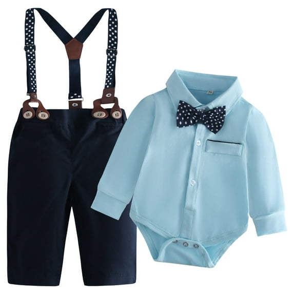 Gerichy Toddler Baby Boy Clothes Fall Winter Outfit, Baby Boys Outfit 2PCS Children's Suit Boys English Gentleman Vest Set Piano Hosting Performance Dress Flower Boys Weekend Birthday Suit Boys Suit