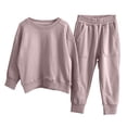 thumbnail image 1 of Gerichy Toddler Baby Boy Clothes Fall Winter Outfit, Baby Boys Outfit 2PCS Solid Color Baby Children's Casual Cotton Hoodie For Boys And Girls Long Pants Two Piece Set Baby Sports Suit Cute Outfits, 1 of 4