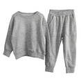 thumbnail image 1 of Gerichy Toddler Baby Boy Clothes Fall Winter Outfit, Baby Boys Outfit 2PCS Solid Color Baby Children's Casual Cotton Hoodie For Boys And Girls Long Pants Two Piece Set Baby Sports Suit Cute Outfits, 1 of 4