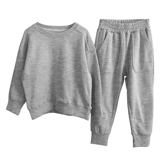 Gerichy Toddler Baby Boy Clothes Fall Winter Outfit, Baby Boys Outfit 2PCS Solid Color Baby Children's Casual Cotton Hoodie For Boys And Girls Long Pants Two Piece Set Baby Sports Suit Cute Outfits