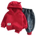thumbnail image 1 of Gerichy Toddler Baby Boy Clothes Fall Winter Outfit, Baby Clothes For Girls Boy Solid Color Hoodie And Sweatpants Outfit Toddler Sweatsuit, 1 of 9