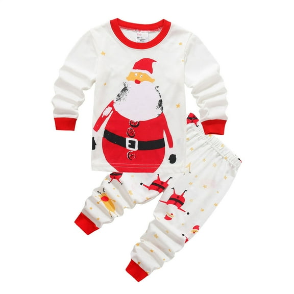 Gerichy Toddler Baby Boy Clothes Fall Winter Outfit, Children's Cotton Set Christmas Air Conditioning Suit Flower Round Neck Children's Home Clothes Two Pieces