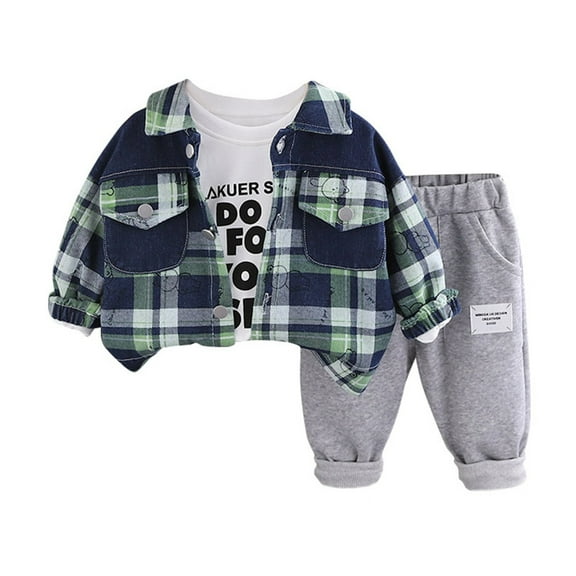 Gerichy Toddler Baby Boy Clothes Fall Winter Outfit, Natong Girls' Cowboy T Shirt Set Cartoon Children's Spring And Autumn Fashion Baby Girl Shirt Three Piece Set Autumn Edition