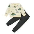 thumbnail image 1 of Gerichy Toddler Baby Boy Clothes Fall Winter Outfit, Toddler Baby Boys Girls Long Sleeve Cartoon Dinosaur Tops+Pants Sports Outfits, 1 of 4
