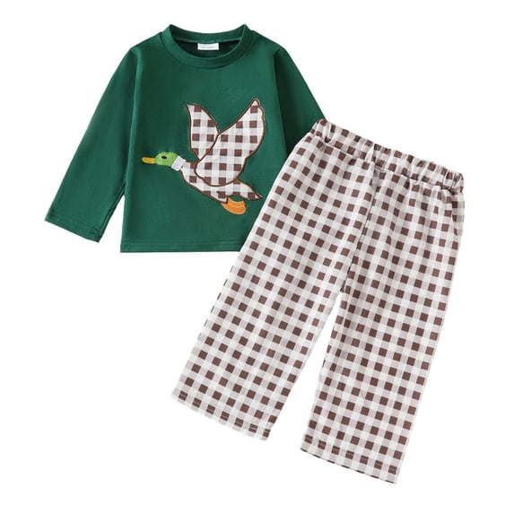 Gerichy Toddler Baby Boy Clothes Fall Winter Outfit, Toddler Boys Fall Outfits Embroidery Long Sleeve Sweatshirts Long Pants 2Pcs Clothes Set
