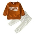 thumbnail image 1 of Gerichy Toddler Baby Boy Clothes Fall Winter Outfit, Toddler Boys Girls Long Sleeve Pumpkin Letter Prints T Shirt Pullover Tops Pants Outfits, 1 of 9