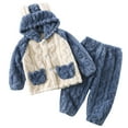 thumbnail image 1 of Gerichy Toddler Baby Boy Clothes Fall Winter Outfit, Toddler Girls Boys Winter Long Sleeve Patchwork Color Prints Hoodie Tops Pants 2PCS Outfits Clothes Set, 1 of 7
