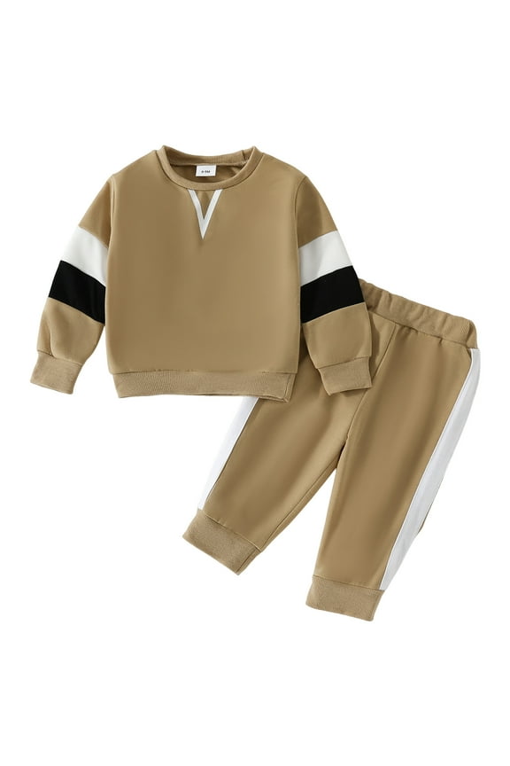 Toddler Baby Boy Clothes Fall Winter Outfit, Toddler Kids Baby Boys Girls Long Sleeve Tops And Pants Child Kids 2PCS Fall Set Outfits