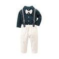 thumbnail image 1 of Gerichy Toddler Baby Boy Clothes Fall Winter Outfit, Toddler Kids Boy Clothes Baby Boy Clothes Baby Shirt Tops Suspender Pants Set Gentleman Outfit, 1 of 5