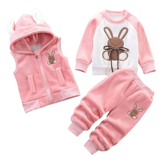 Gerichy Toddler Baby Boy Clothes Fall Winter Outfit, Toddler Plush Sweatsuit Baby Girls Clothes Boy Outfits Suit Graphic Print Fleece Sweatshirt Tops And Pant Set