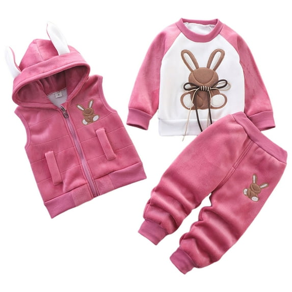 Gerichy Toddler Baby Boy Clothes Fall Winter Outfit, Toddler Plush Sweatsuit Baby Girls Clothes Boy Outfits Suit Graphic Print Fleece Sweatshirt Tops And Pant Set