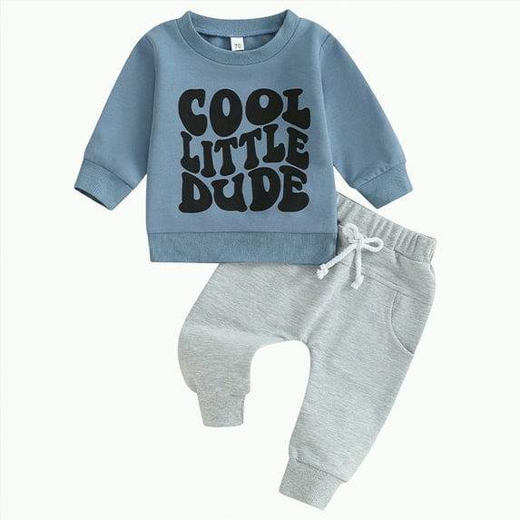 Gerichy Toddler Baby Boy Clothes Toddler Kids Baby Boy Fall Outfits 1T 2T 3T Letter Print Long Sleeve Tops Pants Winter Clothes Sets