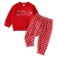 thumbnail image 1 of Gerichy Toddler Baby Boy St Patricks Day Outfit Long Sleeve Sweatshirt And Pants Set Irish Sweatsuit Baby Boy Valentines Day Outfits Letter Embroidery Crewneck Sweatshirt Pants Set, 1 of 3