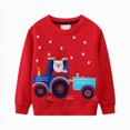 thumbnail image 1 of Gerichy Toddler Boy Cotton Sweatshirts Long Sleeve Shirt Tops Pullover Kids Sweaters Crewneck Christmas Cartoon School Daily Wear Clothes 2T-8T, 1 of 7