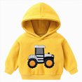 thumbnail image 1 of Gerichy Toddler Boy Long Sleeve Hoodies Kids Pullover Top Tractor Embroidery Cotton Graphic Sweatshirts 18M-8T, 1 of 7