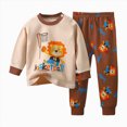 thumbnail image 1 of Gerichy Toddler Boys Girls Christmas Pajamas Dinosaur Jammies Cute Kids Cotton Sleepwear 2Pcs Set 3M-6T, 1 of 4