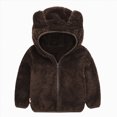 thumbnail image 1 of Gerichy Toddler Boys Girls Hooded Jacket Fleece Hoodie Winter Warm Solid Color Coat Zip-up Sweater Fall Clothes 6M-5T, 1 of 7