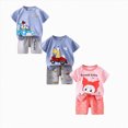 thumbnail image 1 of Gerichy Toddler Boys Outfit Set Baby Clothes Sets 3 6 12 18 Months 2T 3T 4T 5T Cartoon T-Shirt Tops Shorts Summer Outfits 6-Pieces, 1 of 7