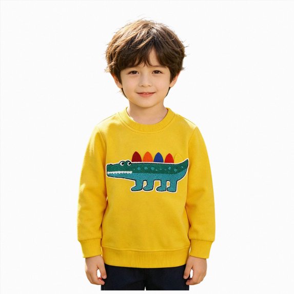 Gerichy Toddler Boys Pullover Sweatshirts Dinosaur Cartoon Print Sweatshirt Kids Long Sleeve Winter Shirt 1T-7T