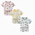 thumbnail image 1 of Gerichy Toddler Boys' Shorts Set 6 Piece Short Sleeve T-Shirt and Sweat Shorts Summer Outfit for Boy 12 18 24 Months 2T 3T 4T, 1 of 7