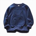 thumbnail image 1 of Gerichy Toddler Boys Solid Pullovers Sweatshirt Long Sleeve T-Shirt Kids Cotton Crewneck Tops 1T-14T, 1 of 5