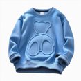 thumbnail image 1 of Gerichy Toddler Boys Solid Pullovers Sweatshirt Long Sleeve T-Shirt Kids Cotton Crewneck Tops 1T-14T, 1 of 6