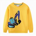 thumbnail image 1 of Gerichy Toddler Cotton Sweatshirt Boys Pullover Long Sleeve Excavator Pattern Tops Fall Winter Clothes 2T-8T, 1 of 7