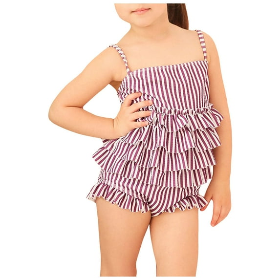 Gerichy Toddler Girl Swimsuit,Girls Bathing Suit Baby Girl One-Piece Swimsuits Kid Summer Beach Sleeveless Bathing Suit